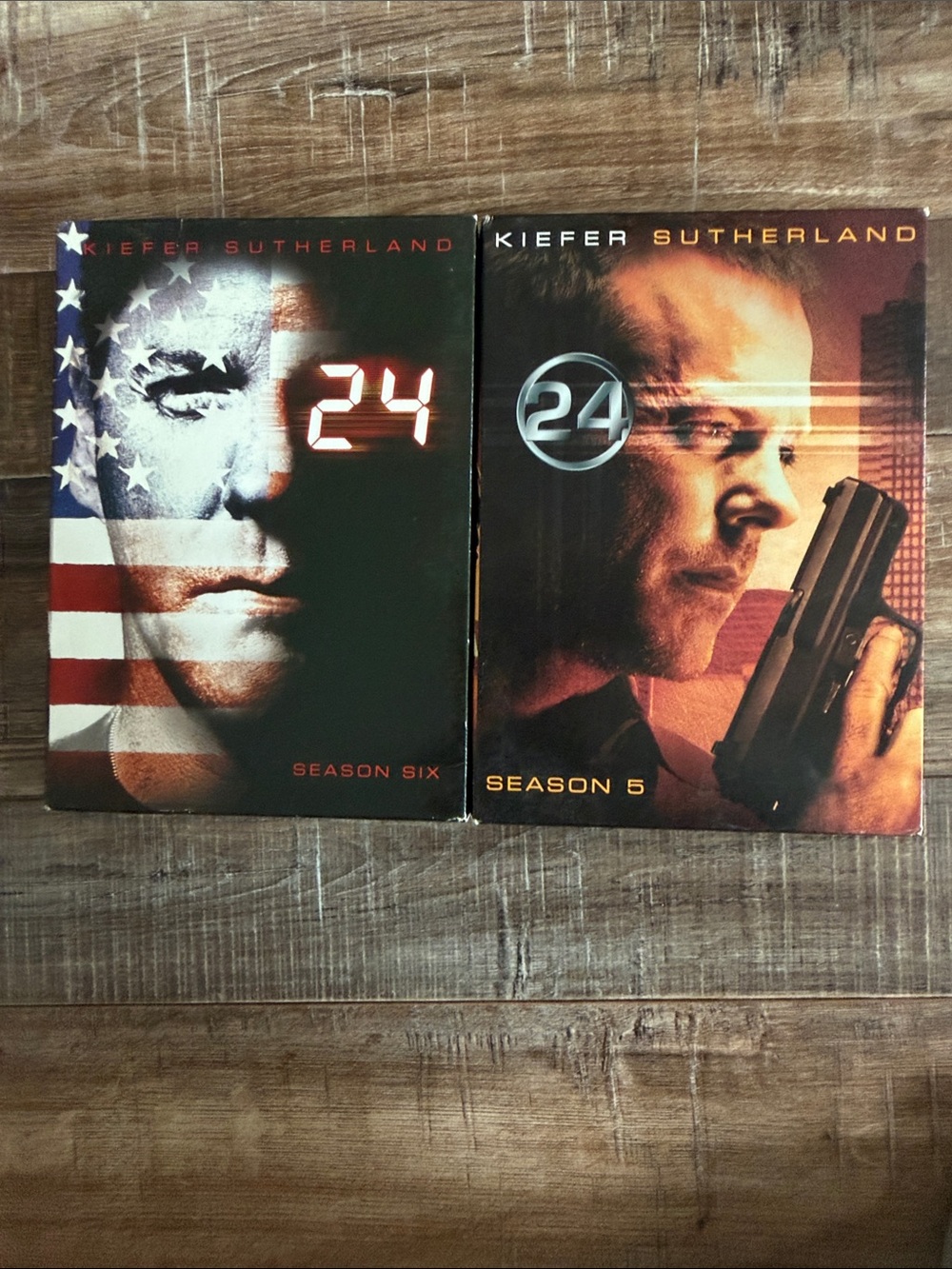 24 TV Series DVD Seasons 5 & 6 - Kiefer Sutherland - Black, Red, Orange